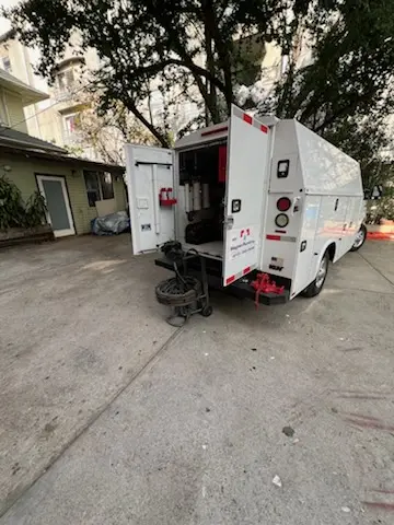 Magnet Plumbing service vehicle on-site for Water Heater Repair in Deep Landing Estates
